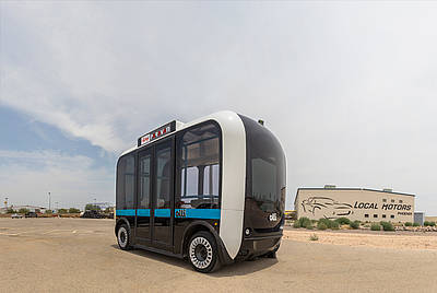 Paravan and Local Motors fully automated driving in the Ollie minibus