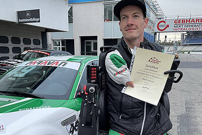  Janis McDavid with new racing licence