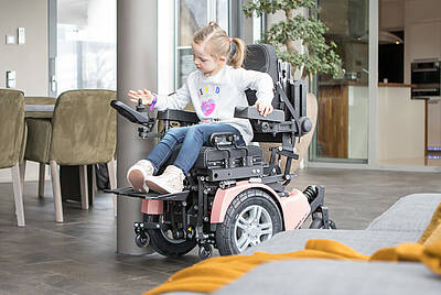 Children wheelchair with standing up function