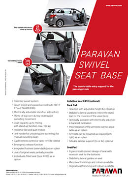 The PARAVAN swivel seat