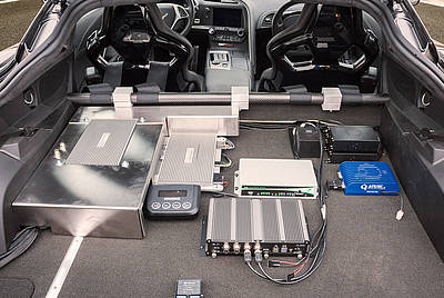 Autonomous driving with Paravan Projekt SAM-Car Corvette ZR06 Cockpit