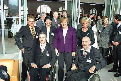 Roland Arnold und Bundeskanzlerin Angela Merkel